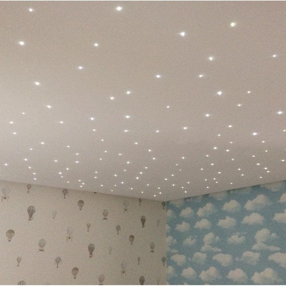 Kit Noite Estrelada Fibra Ótica Efeito Estrelado 50 Branco