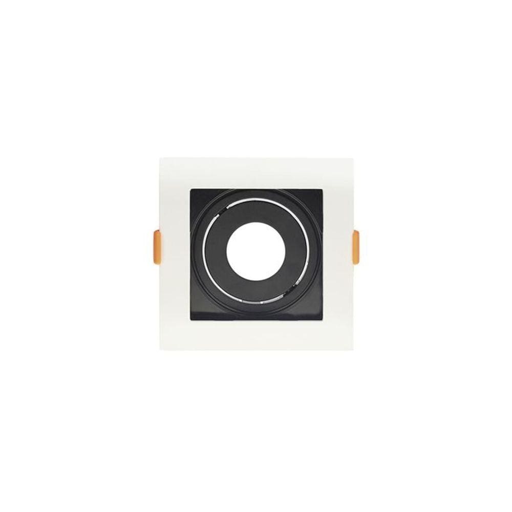 Spot de Embutir Recuado Taschibra Conecta para Lâmpada MR11 Quadrado Branco e Preto