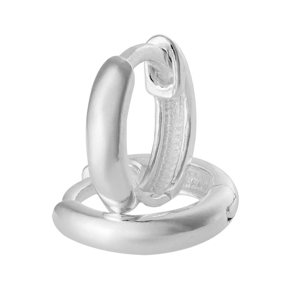 Brinco Prata Link Argola Lisa Pequena