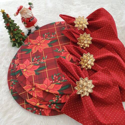 Kit mesa posta natal tricoline dourado | Casas Bahia Kit mesa posta natal tricoline dourado | Casas Bahia
