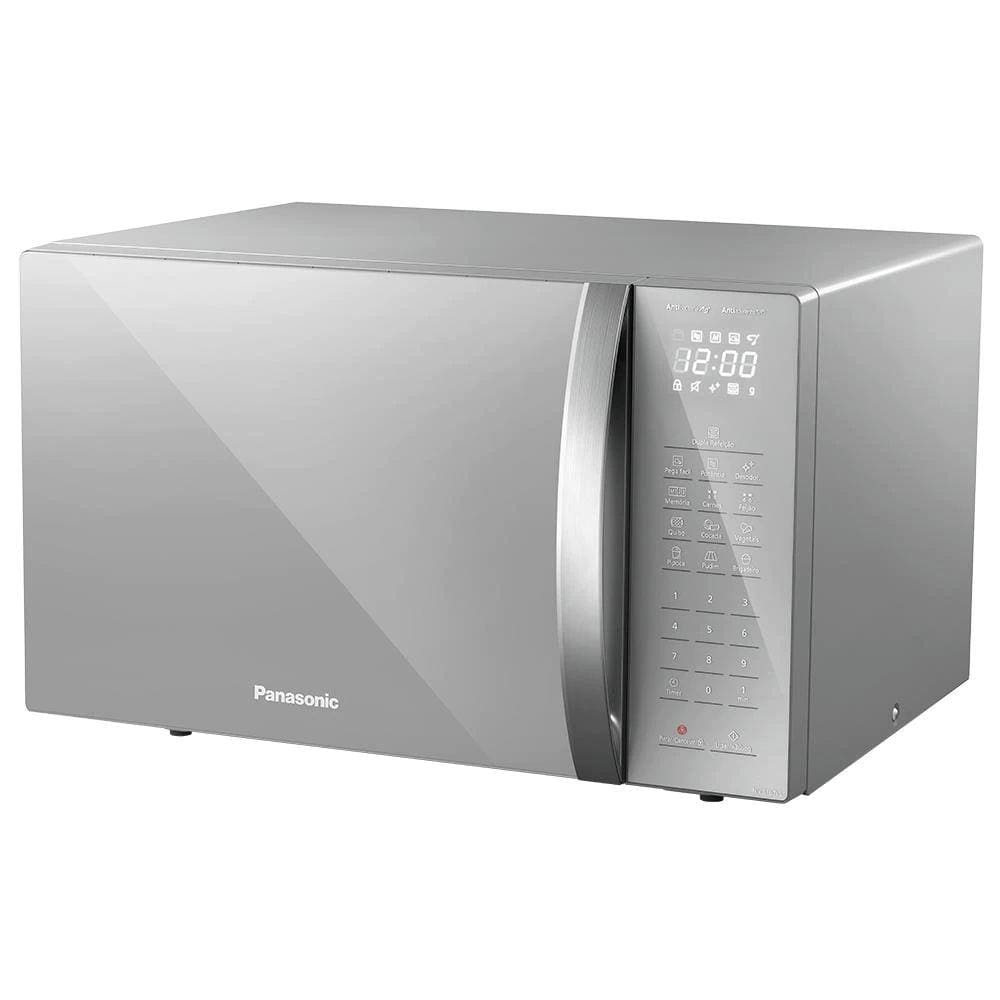 Forno de Micro-ondas Panasonic NN-ST67LSRUN com Tecnologia Dupla Refeição 34L - Inox