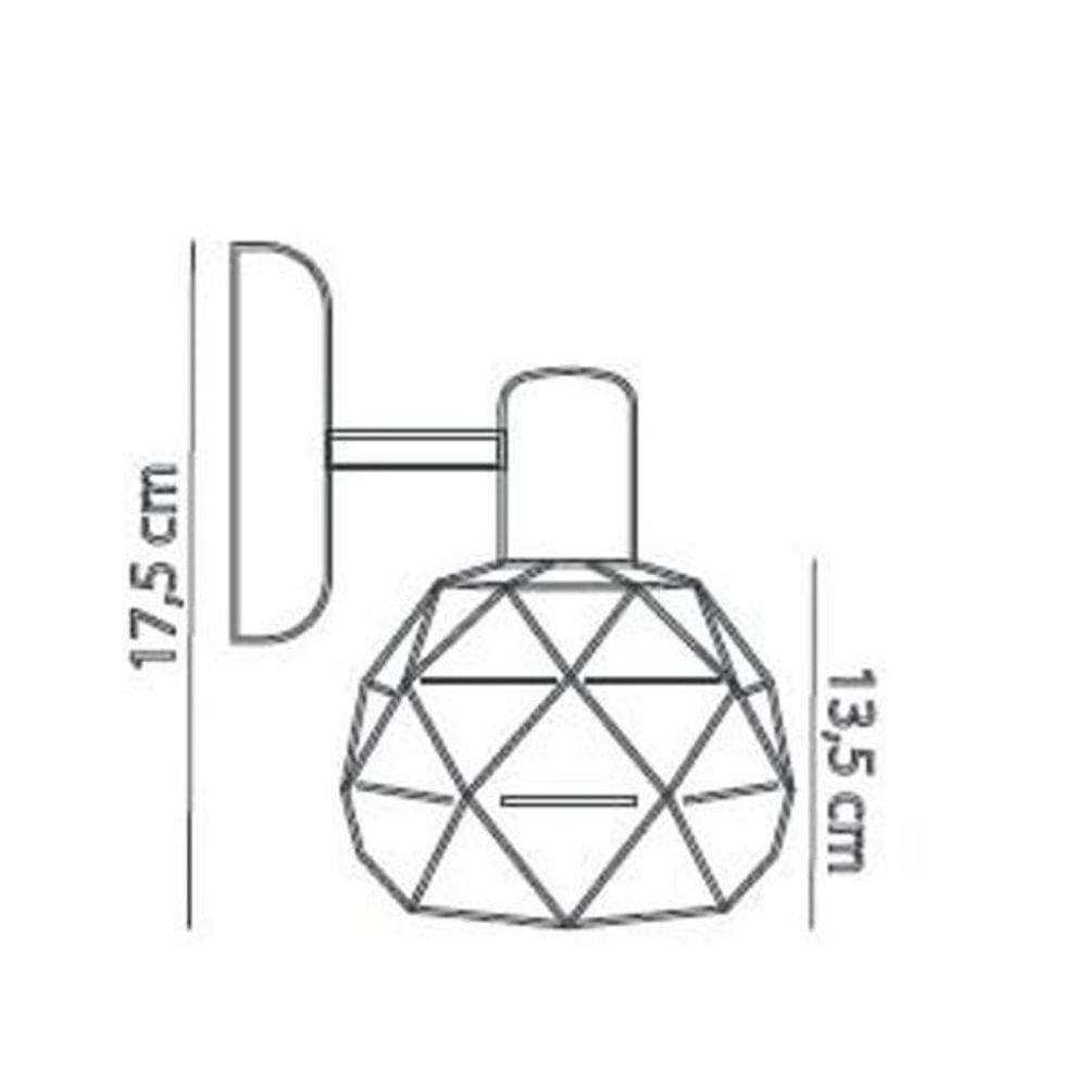 Arandela Faces 1Xe27 Preto