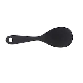 Jogo 3 peças de Colher de Servir em Silicone 22,5 cm Preto.