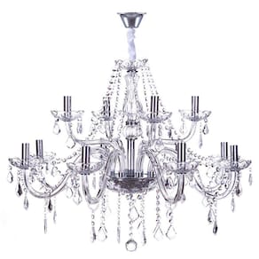 Lustre Maria Thereza para 12 Lâmpadas - Transparente
