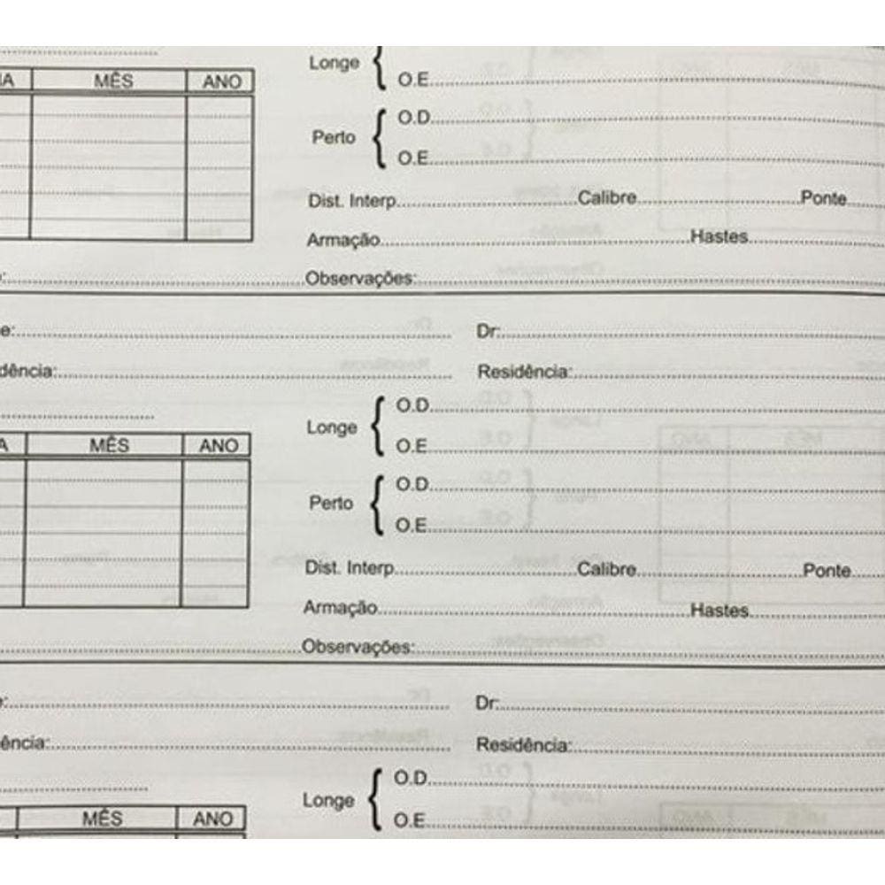 Livro Ótica Registro Receita Ótica 200 Folhas
