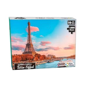 Jogo Quebra Cabeça Premium Torre Eiffel 1000 Peças de Montar