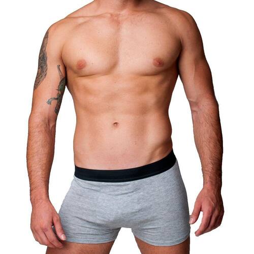 Kit 8 Cuecas Boxer Cotton Confort Masculina Part.B, Tamanhos P ao GG (Cinza)