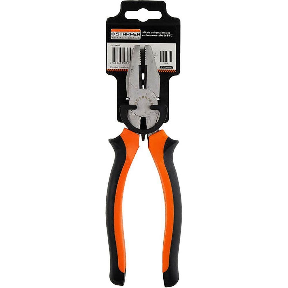 Alicate Universal Em aço cabo Pvc 8 Polegadas Starfer