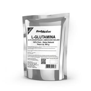 L-Glutamina Em Pó 500 G Puro Sabor Natural Refil Bodyactive