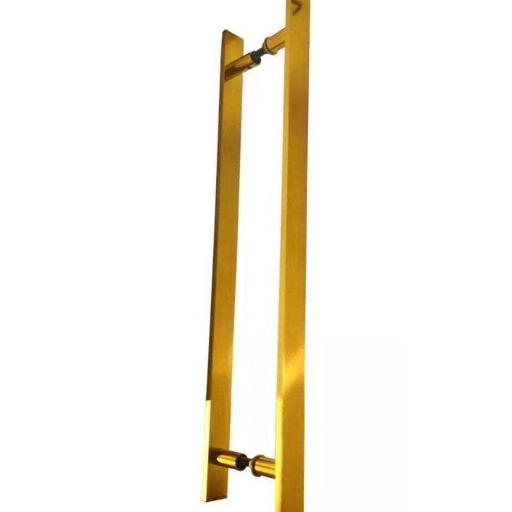 Puxador Para Portas Madeira / Vidro Alumínio Dourado - 60 Cm