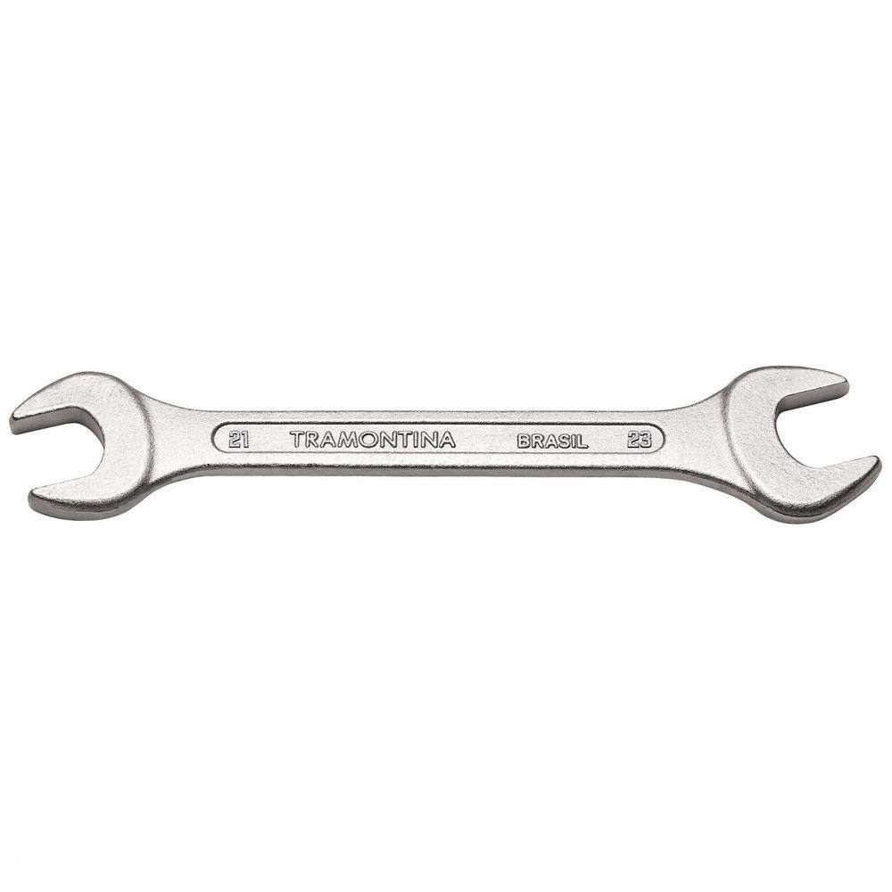 Chave Fixa 21x23 mm Tramontina Basic com Corpo em Aço Especial Cromado Tramontina