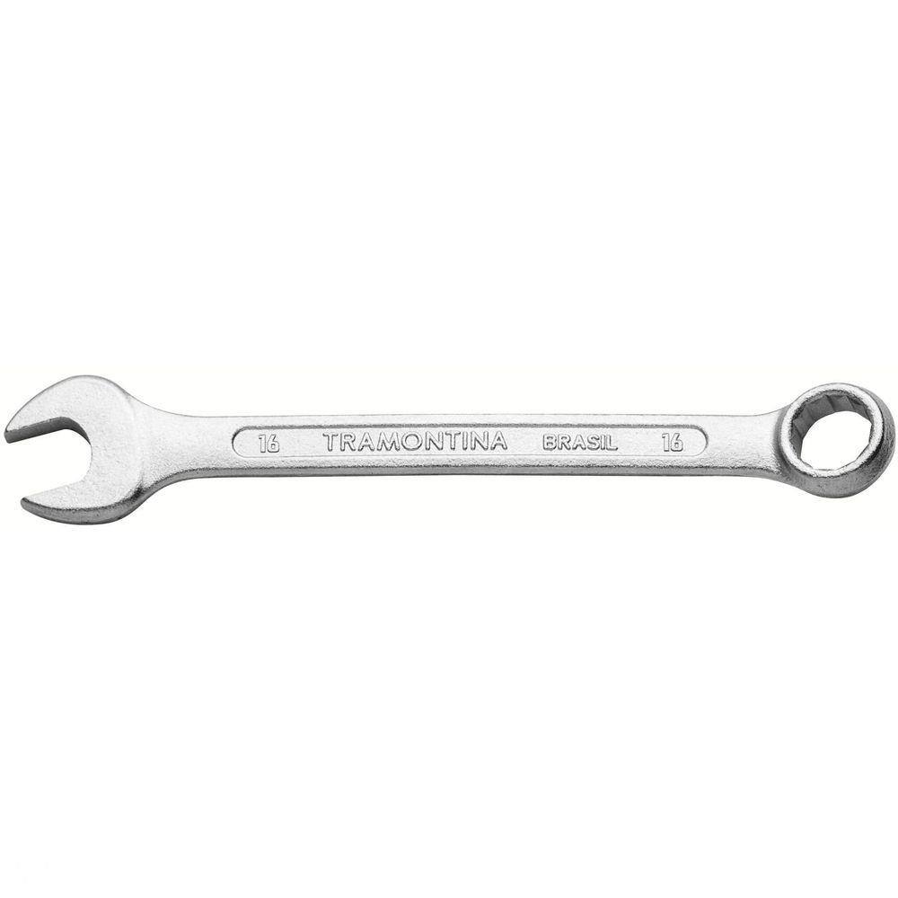 Chave Combinada 16 mm Tramontina Basic com Corpo em Aço Especial Cromado Tramontina