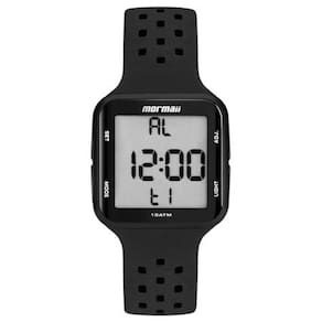 Relógio Mormaii Digital MO6600/8P Pulseira de Silicone Preta