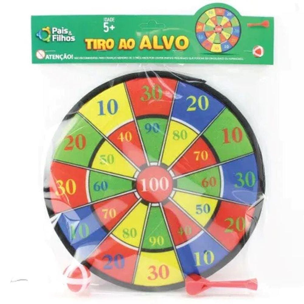 Kit Jogo Tiro Ao Alvo + 4 Dardos Profissional Grande 29cm - Lojas