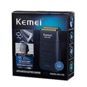 Maquina Barbear Kemei1102 Barbeador Aparador Bivolt Sem Fio