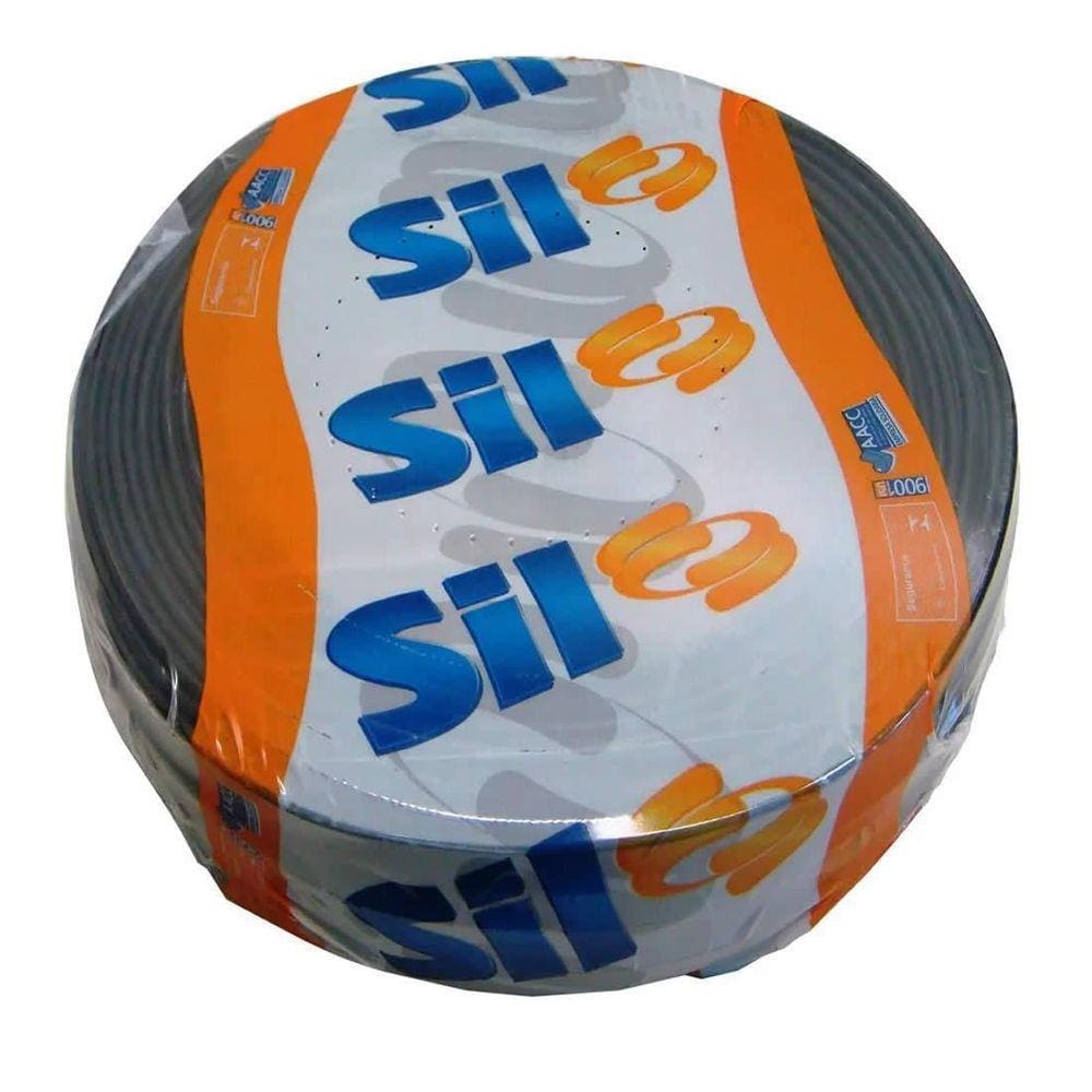 Fio Flexivel Sil 4.00 Mm Preto 100 Metros