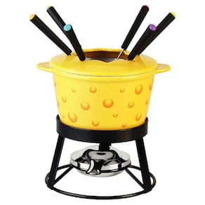 Conjunto De Fondue Lana Em Cerâmica Serve 6 Pessoas Amarelo