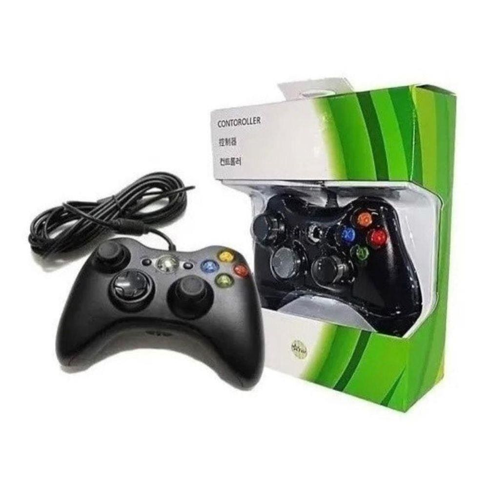 Controle Usb Xbox 360 Com Fio Aplicável Pc