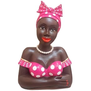 Boneca Namoradeira Grande Com Laço No Cabelo - Rosa