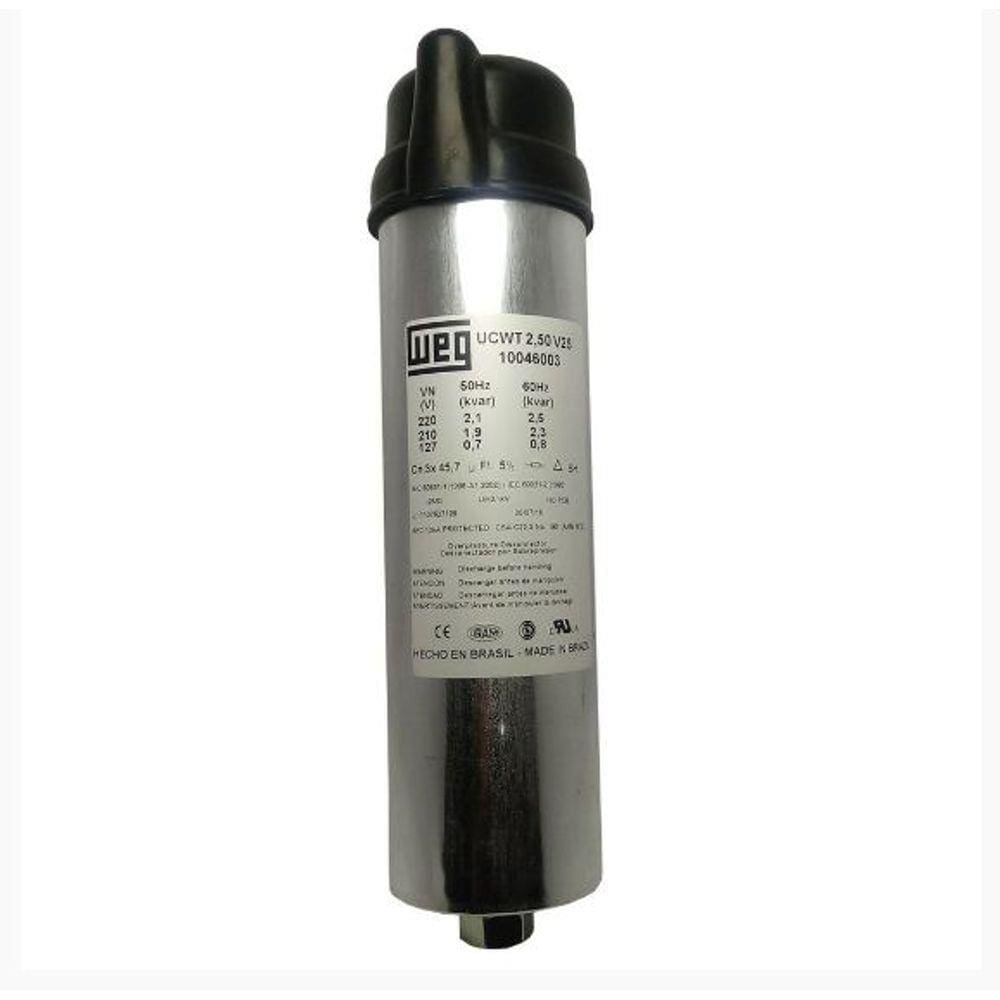 Unidade Capacitiva Mono 2,50KVAR 220v - UCW2,5V25 L10