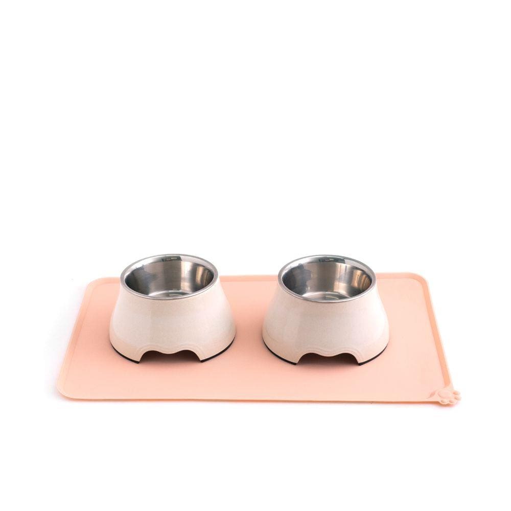 Kit Pet Com Comedouro Ou Bebedouro E Jogo Americano - 3Pçs