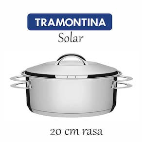 Caçarola Aço Inox Tramontina Solar rasa 20 cm 2,90L