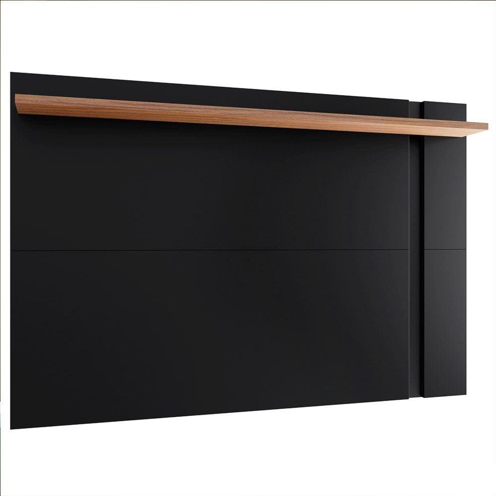 Painel para TV até 70 Polegadas Extensível Flex Leme Preto Fosco/Noce Milano - Colibri
