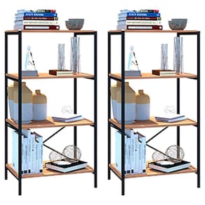 Kit 2 Estantes Livreiro Baixa Multiuso 60cm 4 Prateleiras Padova Demolição - Artefamol