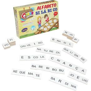 Jogo Educativo Alfabeto Silábico 150 Peças em MDF, Idade 4 +