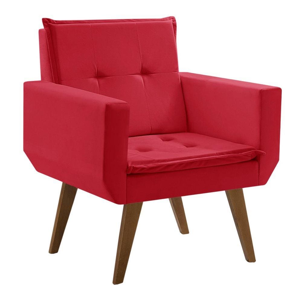 Poltrona Decorativa Taurus 1 Lugar Base Palito Tecido