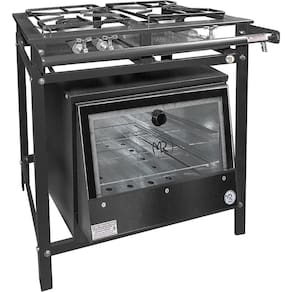 Fogão Industrial Forno 2 Bocas 30x30 Baixa Pressão Com Forno 52L Perfil 5 Aço Mr Fogões