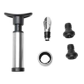 Kit Sommelier Bomba A Vácuo Bico Aerador Corta-Gotas Rolhas