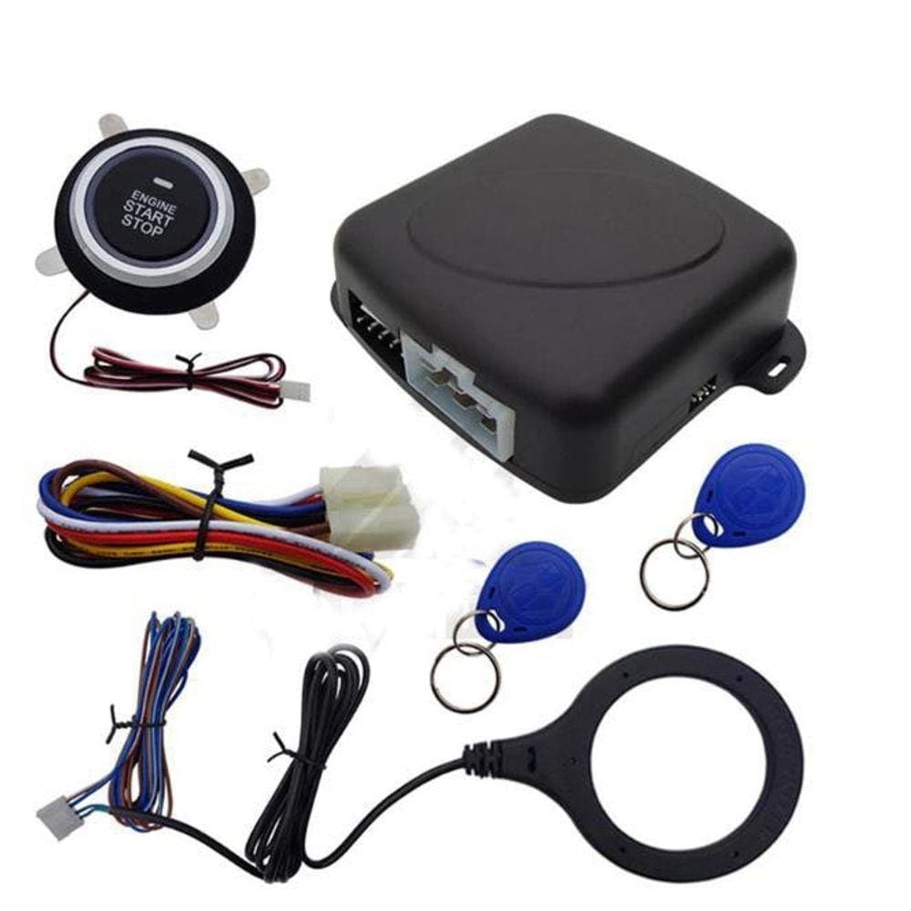 Kit Completo Ignição Botão Start Stop Central Chaveiro Rfid