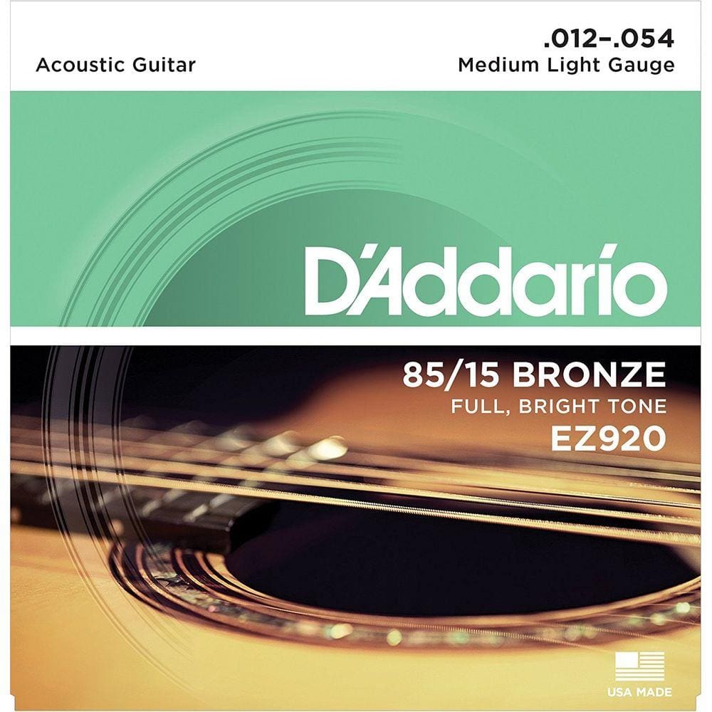 Encordoamento Violão Aço 012 D`addario 85/15 Bronze EZ920