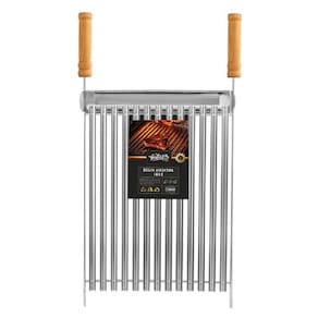 Grelha Inox Parrilla Argentina 40X40Cm Com Calha