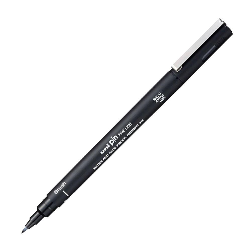 Caneta Nanquim Uni Pin Fine Line Uni-Ball Brush Preto