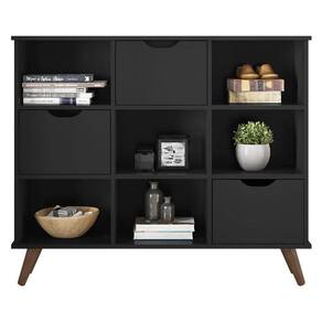 Nicho Organizador Retrô 3 Gavetas Preto - Qmovi