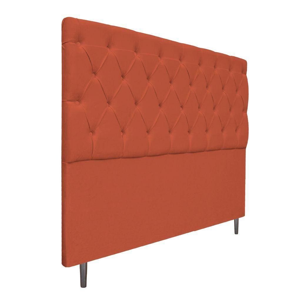 Cabeceira Estofada Liverpool 195cm King Size Terracota