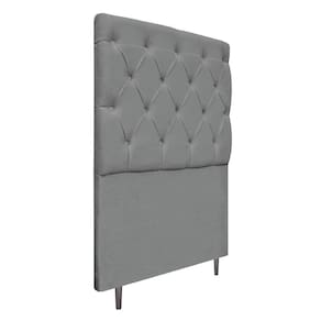 Cabeceira Estofada Liverpool 90cm Solteiro Cinza