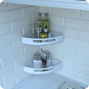 Kit 2 Porta Temperos e Condimentos de Parede Branco Multiuso