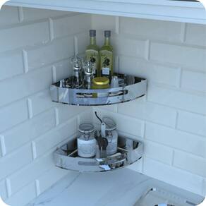 Kit 2 Porta Temperos e Condimentos de Parede Inox Multiuso