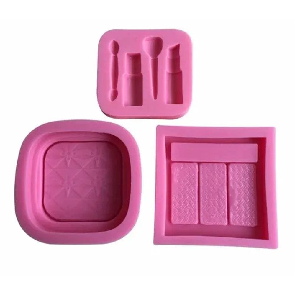 Molde De Silicone Kit Maquiagem