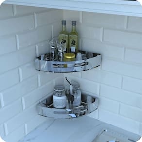 Kit 2 Porta Temperos e Condimentos de Parede Inox Multiuso