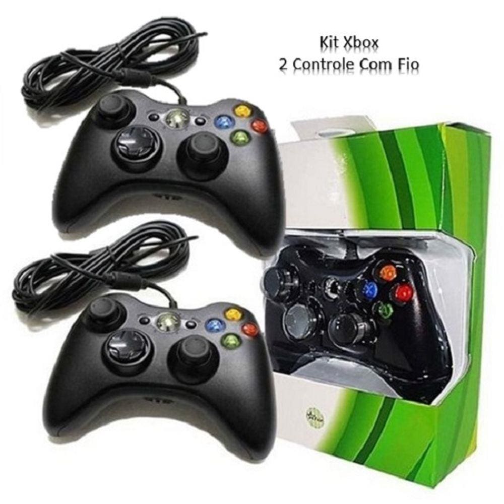 Xbox 360 Super Slim + 2 controles - Loja Cyber Z