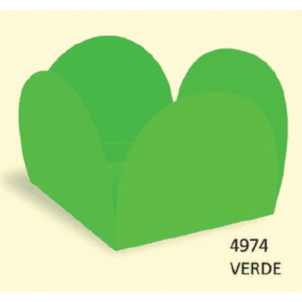 FORMINHA PARA DOCES CAIXETA 35mm NEON - VERDE - Pacote com 50 unidades