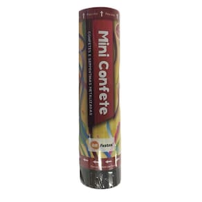 Lança Confetes Mini Colorido - 21 Cm - 1 Unidade