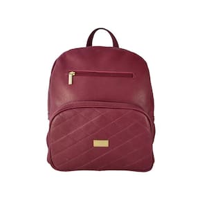 Mochila Feminina Topgrife Matelassê Couro Bordô