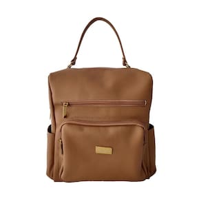 Mochila Bolsa Topgrife Couro Caramelo