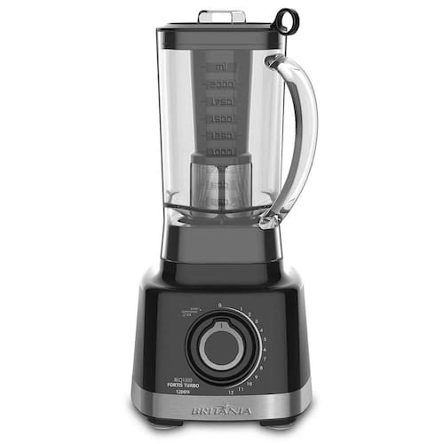 imagem-Liquidificador Britânia Fortis Turbo 1200W Preto BLQ1300P – 127 Volts - 110V