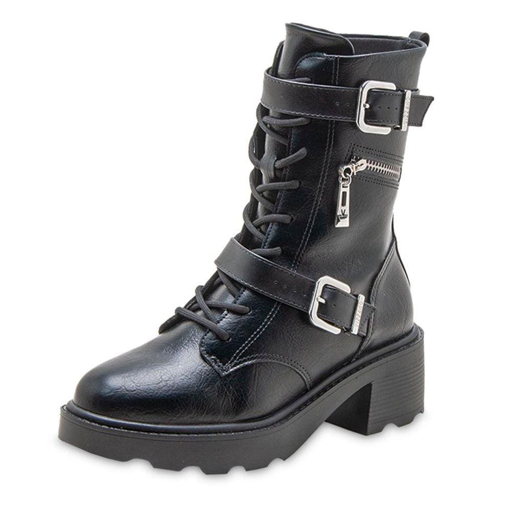 Bota Coturno Feminino Cano Medio Vizzano 3079103 Preto 1502